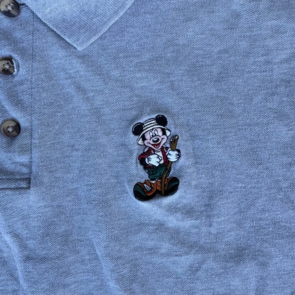Disneyland Resort Mickey Mouse California Adventure Grey Polo Shirt Mens XXL - Picture 4 of 10